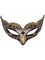 Adults Black And Gold Trim Venetian Masquerade Half Mask Costume Accessory